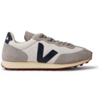 Veja - Rio Branco Leather and Rubber-Trimmed Hexamesh and Suede Sneakers - White
