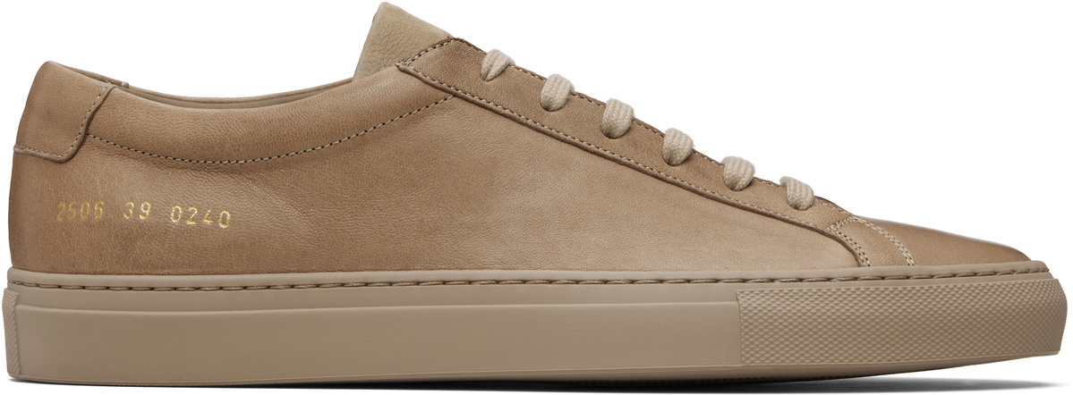 Common Projects Taupe Achilles Premium Sneakers