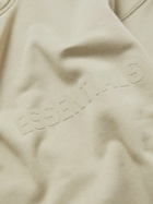 FEAR OF GOD ESSENTIALS - Logo-Flocked Cotton-Jersey Mock-Neck Sweatshirt - Gray