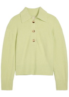 Free People Trading Up Cotton-blend Polo Jumper Green