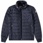 Moncler Men's Akio Logo Down Jacket in Navy