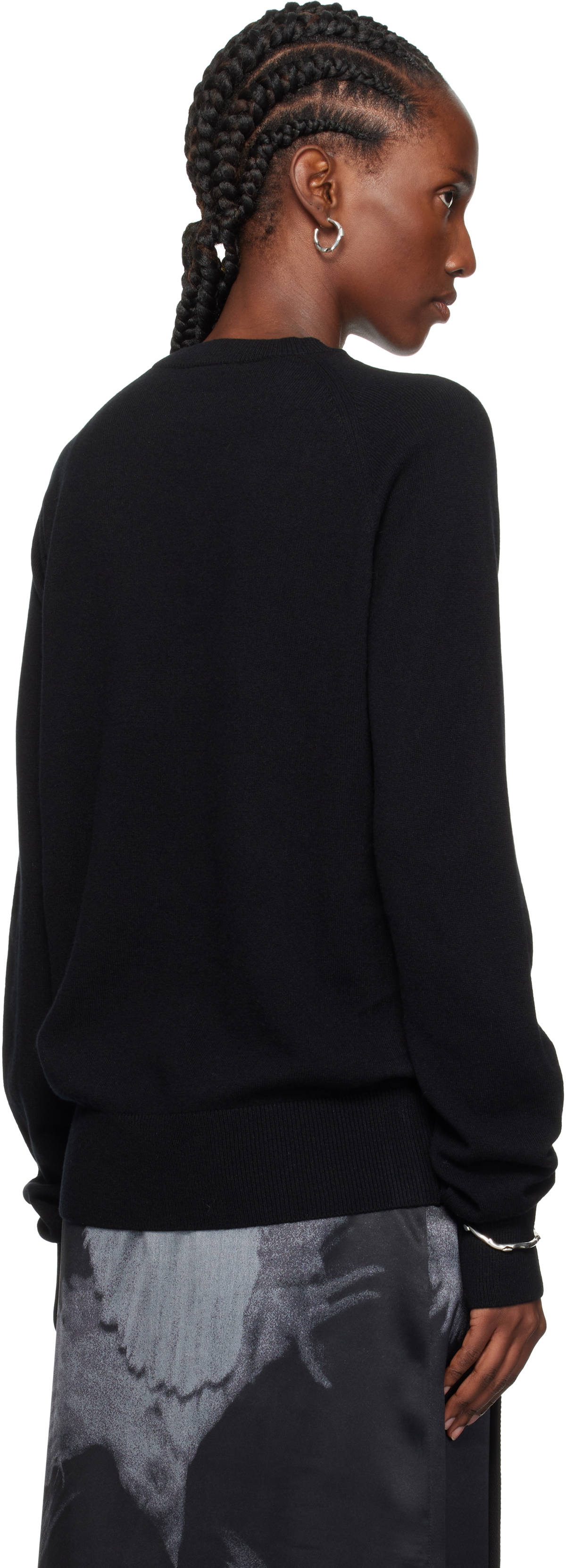 Ann Demeulemeester Black Ulu Cut-Out Sweater