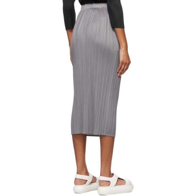 Pleats Please Issey Miyake Grey Basics Skirt Pleats Please Issey