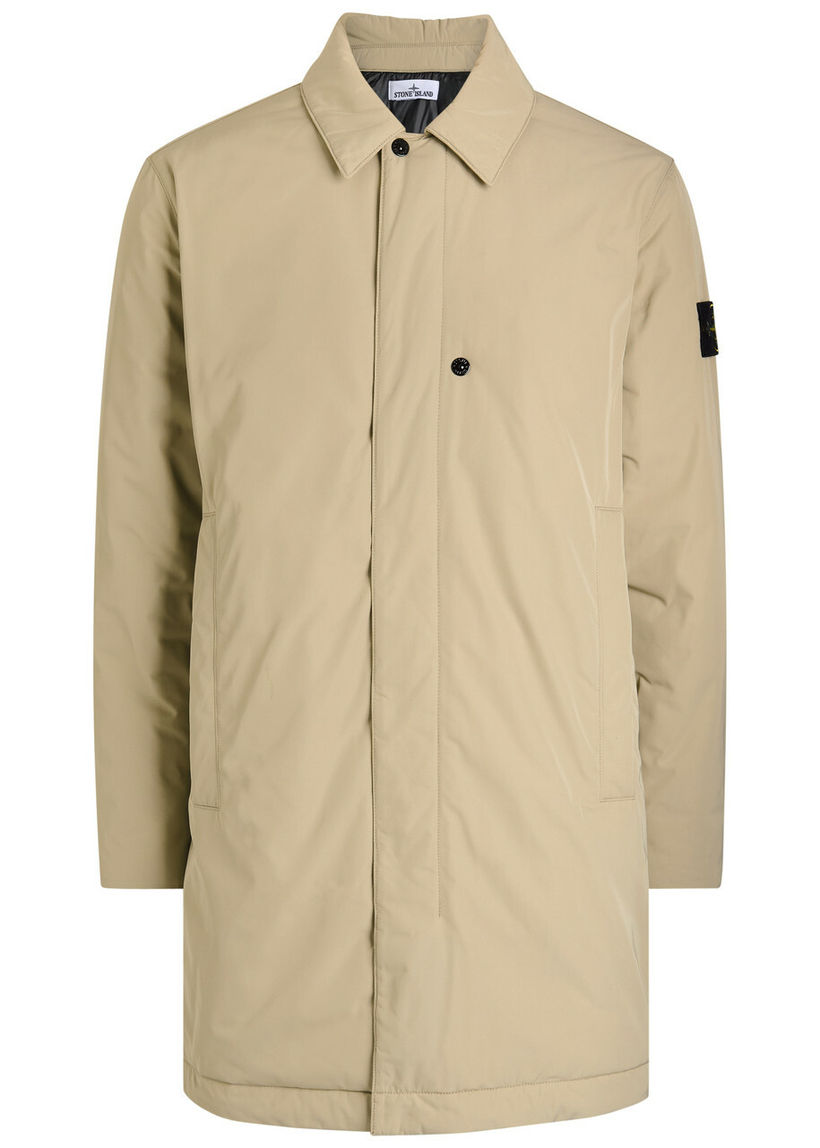 Stone Island Micro Twill Quilted Trench Coat Sand Stone Island