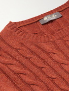 Loro Piana - Cable-Knit Baby Cashmere Sweater - Brown