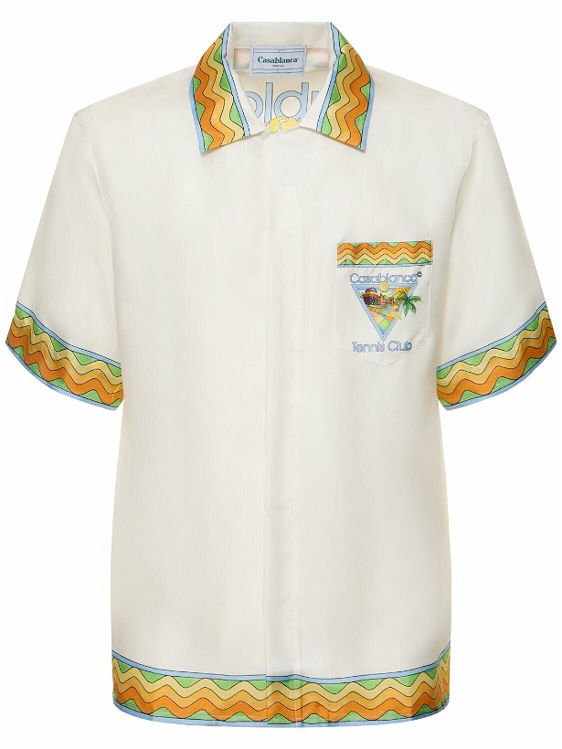 Photo: CASABLANCA - Tennis Club Print Silk S/s Shirt