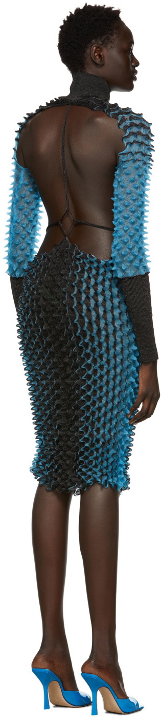Chet Lo Black & Blue Evening Gown