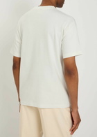 DRÔLE DE Monsieur Slogan Palmiers Printed Cotton T-shirt Off White