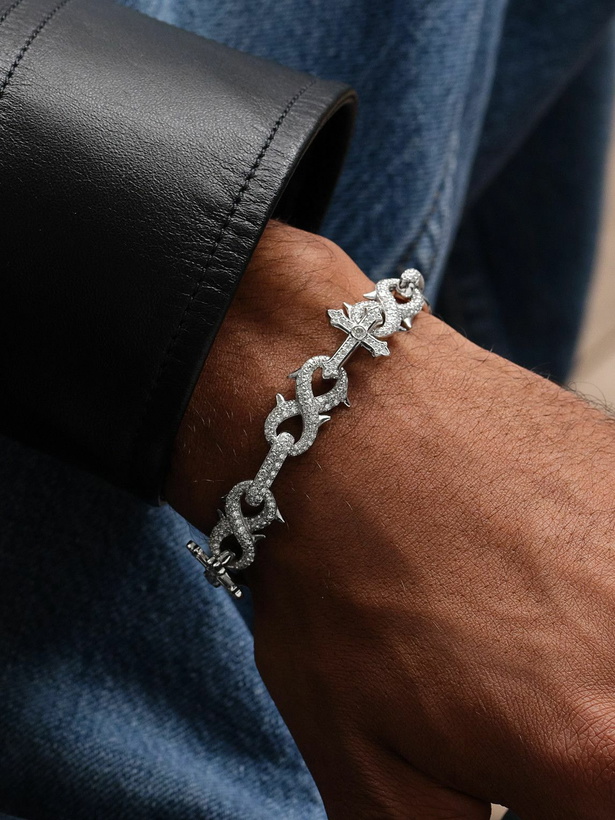 Photo: Alex Moss New York - St Mark 14-Karat White Gold Diamond Bracelet - Silver