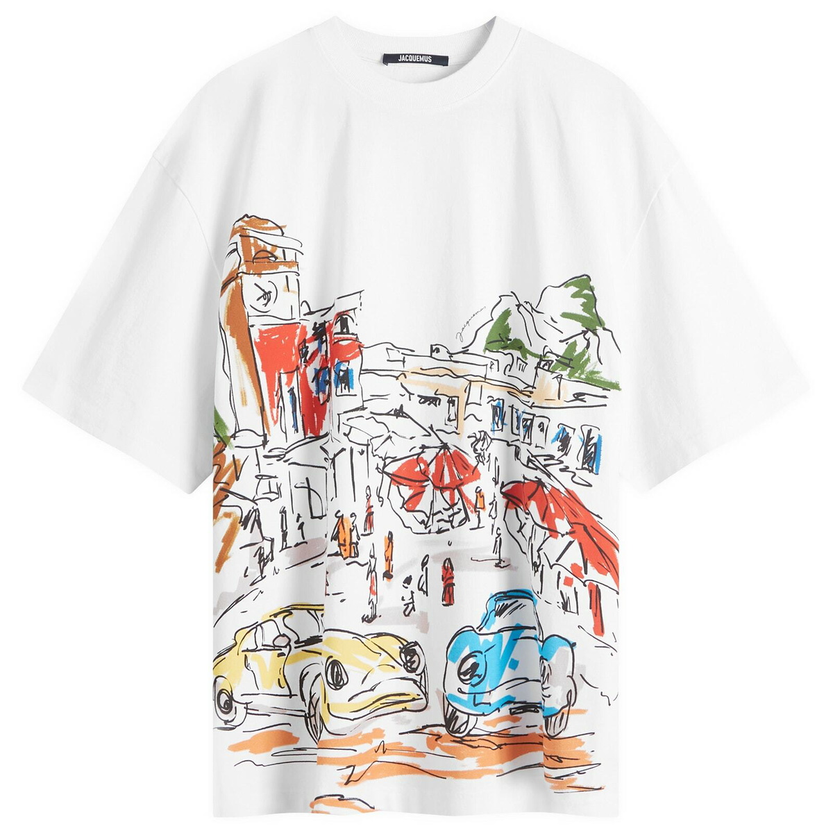 ［Jacquemus ］ジャックスT-Shirts And Polos Tシャツ Jacquemus logo-patch Cotton T-shirt | Black | FARFETCH