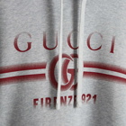 Gucci Men's Interlocking Logo Hoodie in Grey Melange