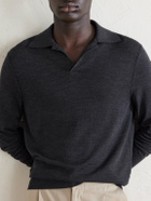 Dunhill - Merino Wool Polo Shirt - Gray