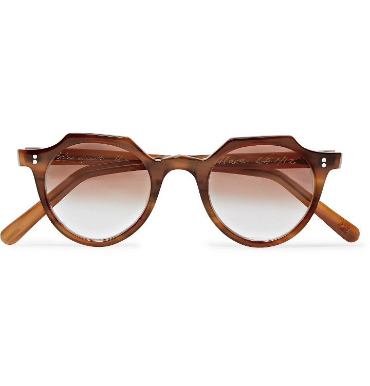 Photo: E.B. Meyrowitz - The Wallace Round-Frame Acetate Sunglasses - Brown