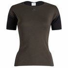 Courrèges Women's Contrast T-Shirt in Mud Brown/Black