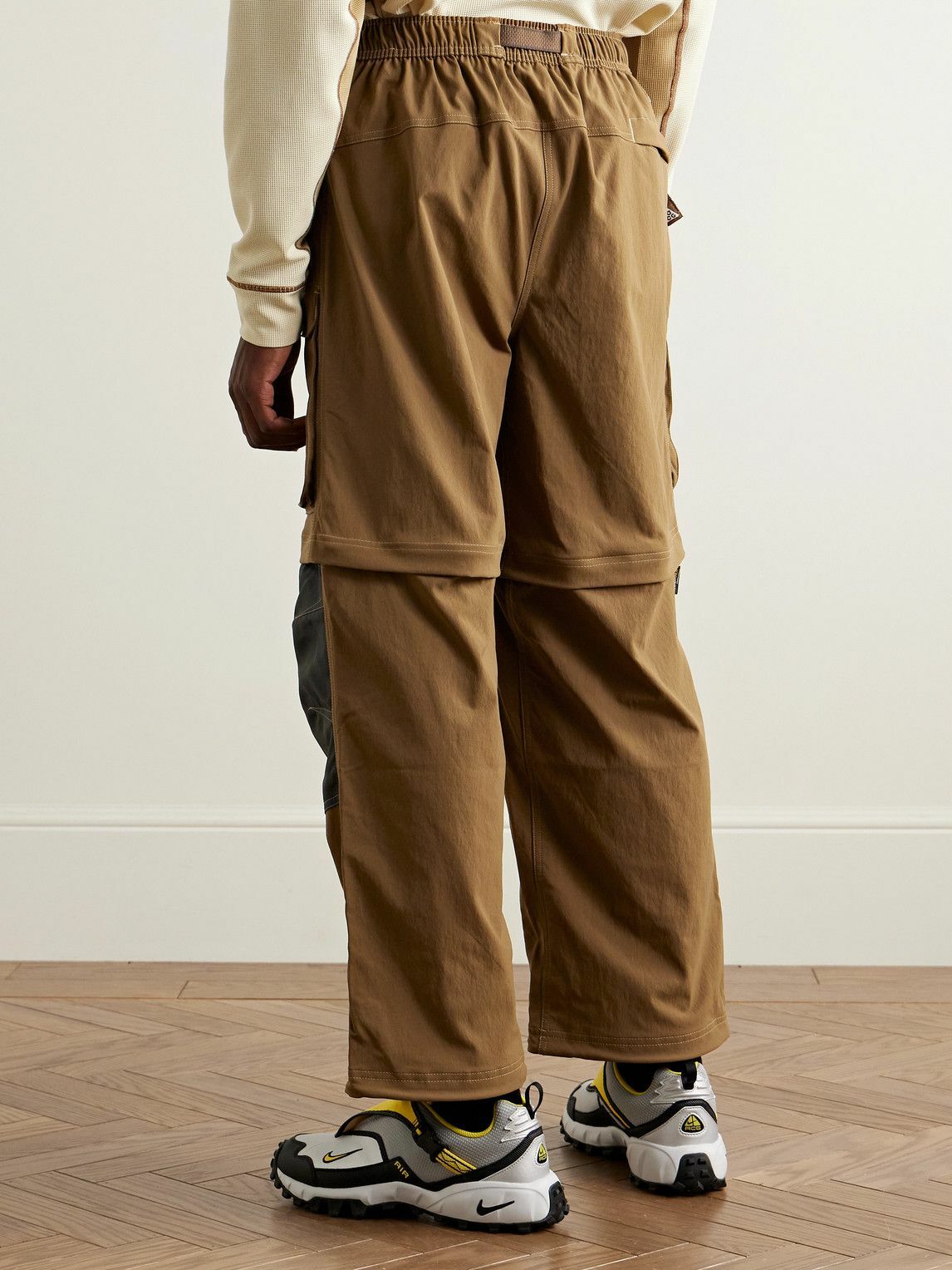 Nike - ACG Smith Summit Straight-Leg Convertible Shell Cargo Trousers - Brown
