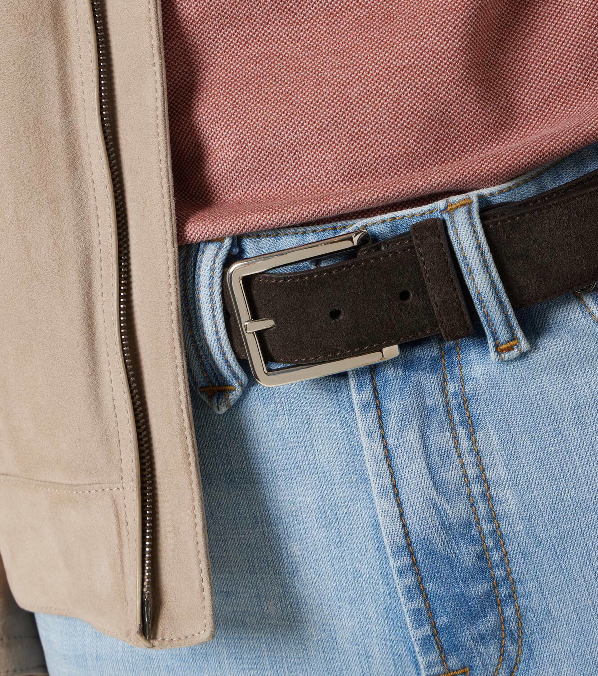 Brioni Suede belt