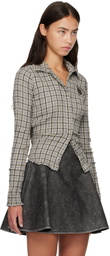 Diesel Gray Check Shirt