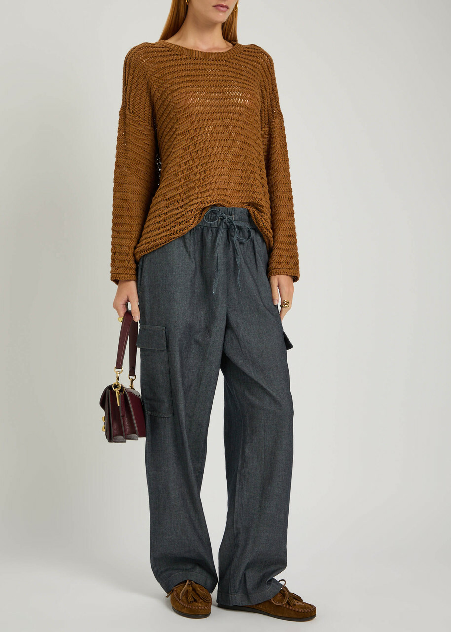 Eileen Fisher Open-knit Cotton Jumper Bronze