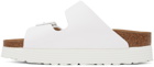 Birkenstock White Papillio Arizona Platform Sandals