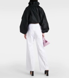 Patou Mid-rise cotton wide-leg pants