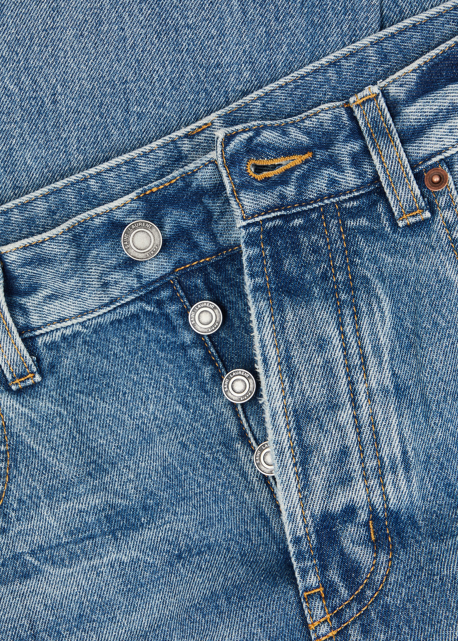 Saint Laurent Faded Wide-leg Jeans Denim Saint Laurent Saint Laurent Faded Wide-leg Jeans Denim Saint Laurent