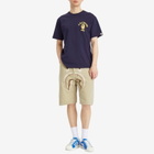 A Bathing Ape Men's Shark Garment Dye Relaxed Fit Denim Shorts in Beige