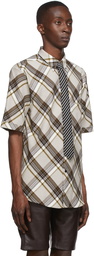 Ernest W. Baker Brown Cotton Shirt