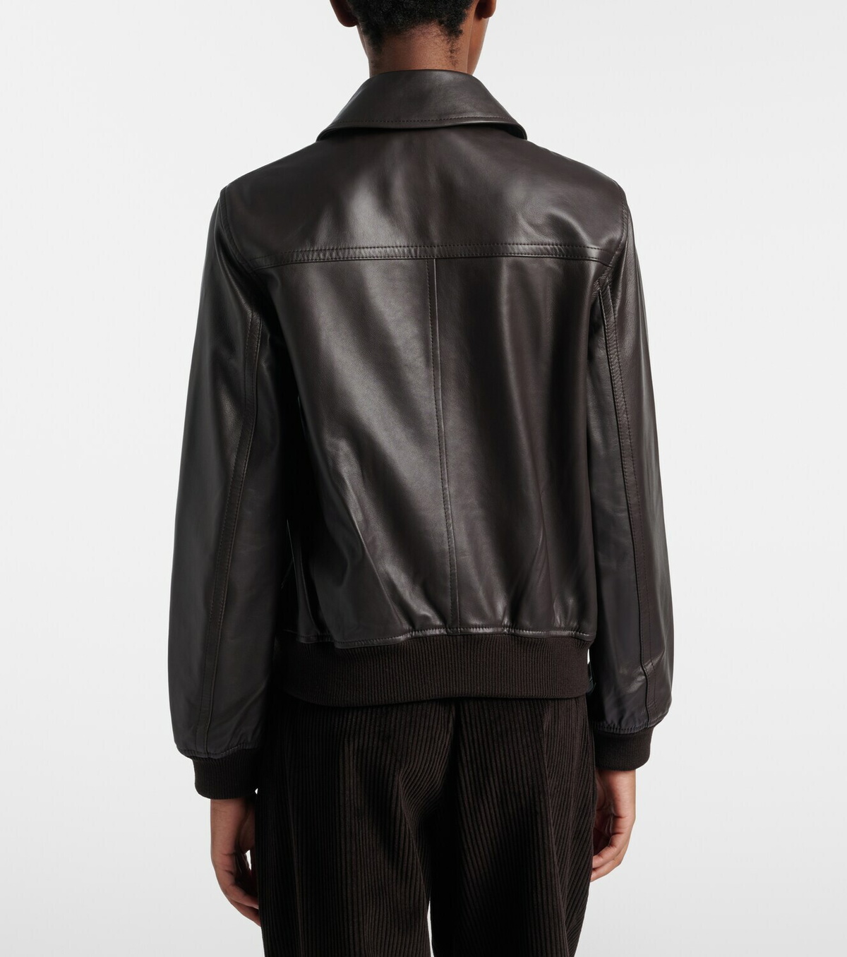 Yves Salomon Hooded leather blouson jacket