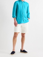 120% - Linen Shirt - Blue
