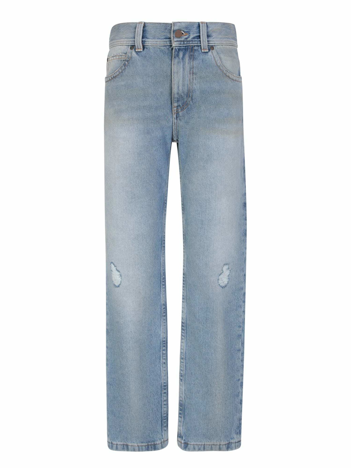 【関税&送料込み】Palm Angels Light Blue High-Waisted Wide Palm Angels - Palms Sunrise wide-leg jeans Palm Angels