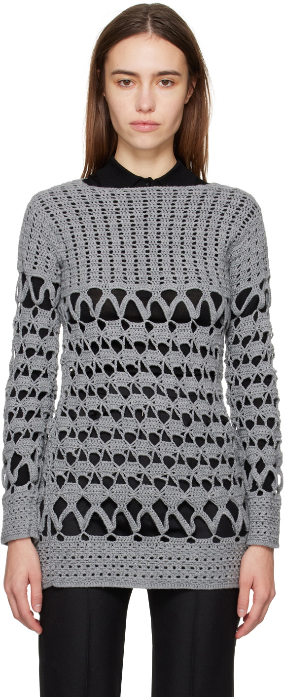 Niccolo Pasqualetti Gray Gancio Sweater