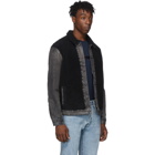 Levis Black Sherpa Panel Trucker Jacket