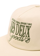 Les Deux Chess Logo-embroidered Cotton Snapback cap - Ecru - One Size