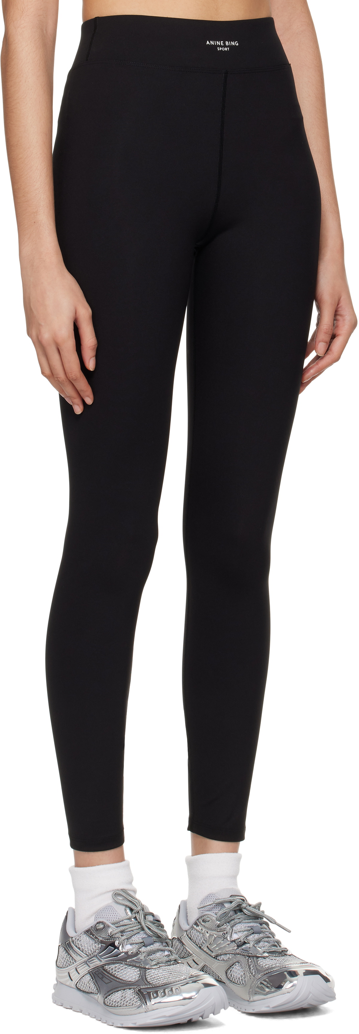 ANINE BING Black Cole Leggings