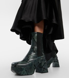 Dorothee Schumacher Snake-printed leather Chelsea boots