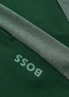 Boss Panelled Cotton-blend Sweatpants Green