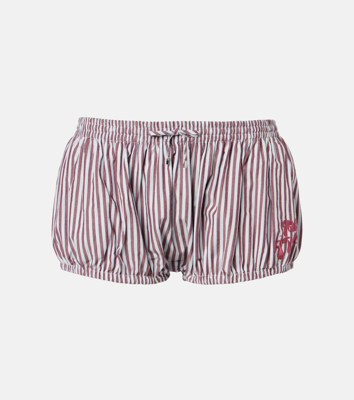 The Attico Striped cotton shorts
