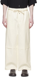 Emporio Armani White Double Trousers