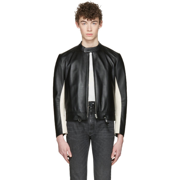 Photo: Maison Margiela Black Leather Racer Jacket