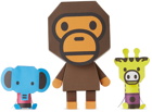 BAPE Three-Pack Paper Toys Craft Set