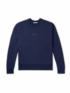 Marni - Logo-Print Cotton-Jersey Sweatshirt - Blue