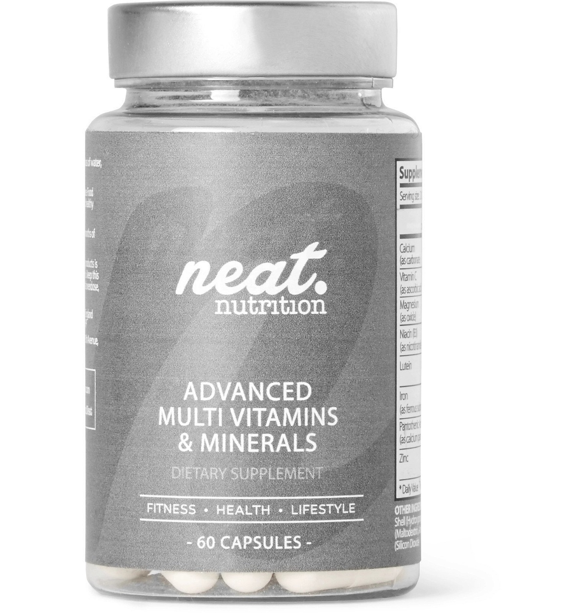 Photo: Neat Nutrition - Advanced Multi Vitamins & Minerals, 60 Capsules - Colorless
