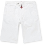 Isaia - Slim-Fit Stretch-Cotton Twill Bermuda Shorts - White