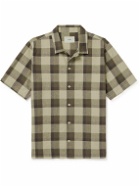 Folk - Gabe Checked Linen and Cotton-Blend Shirt - Brown