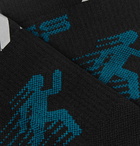 Off-White - Intarsia Stretch-Knit Socks - Black