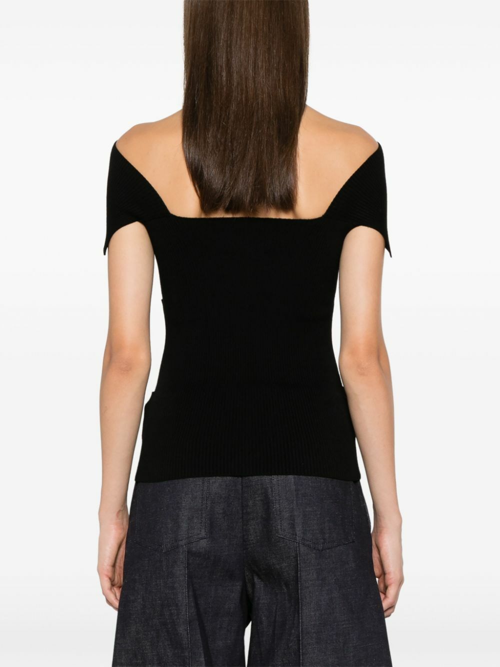 Peter Do Black Knitted Cut-Out Top
