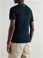 Schiesser - Friedrich Ribbed Organic Cotton-Jersey T-Shirt - Blue