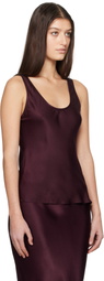 ANINE BING Burgundy Lea Tank Top