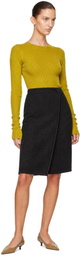 Rier Brown Walker Wrap Midi Skirt