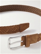 Tod's - 3cm Woven Suede Belt - Brown